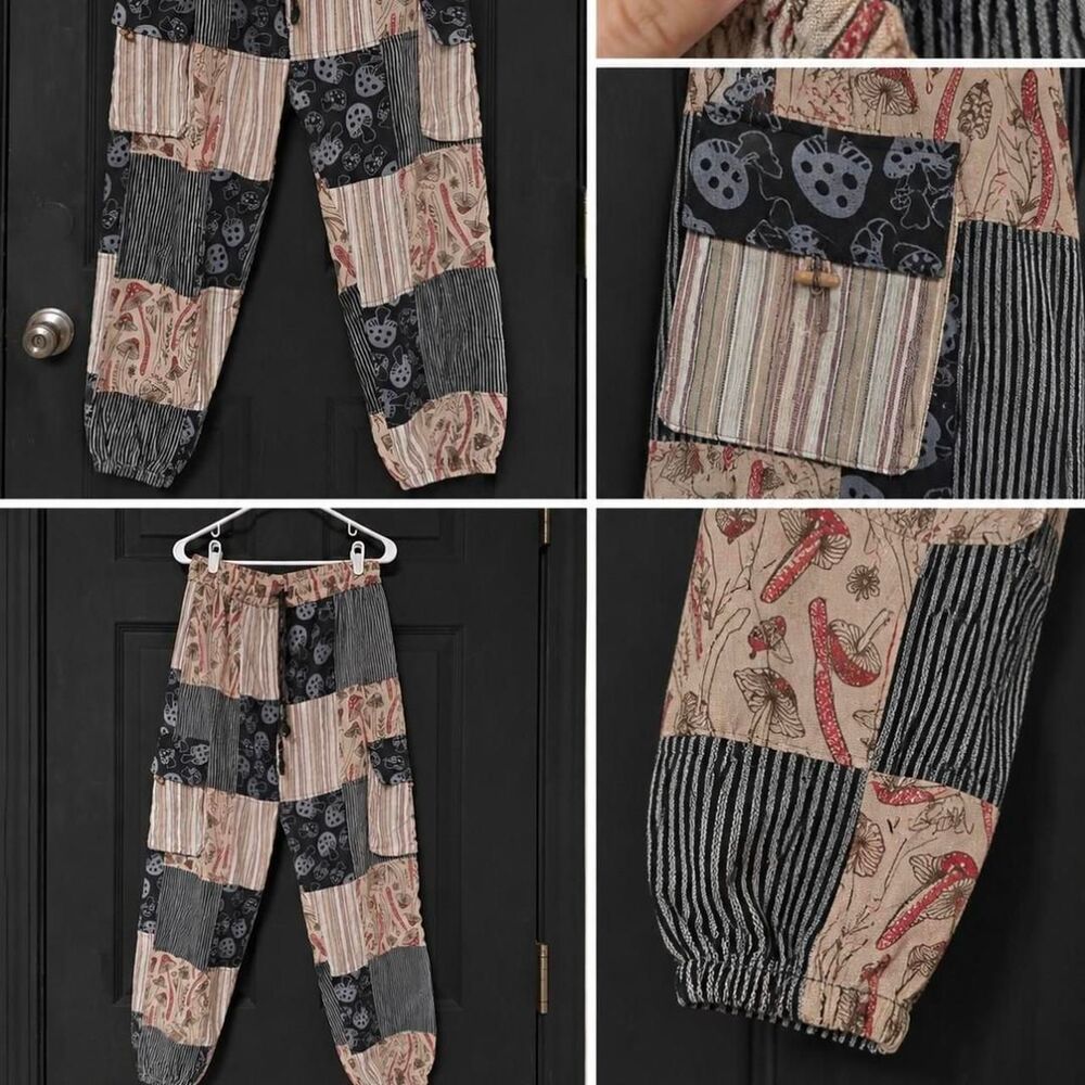 NWOT Rising International patchwork pants - Picture 2 of 2